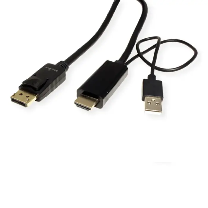 Roline UHDTV - DisplayPort kabel, M/M, 2.0m, crni