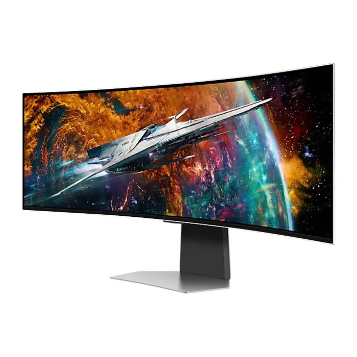 Samsung G95SC computer monitor 124.5 cm (49") 5120 x 1440 pixels Dual QHD OLED Silver