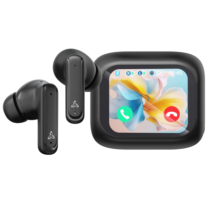 SBOX bluetooth earbuds EB-TWS08 crne ANC Touch Display