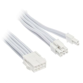 SilverStone 8-Pin-PCIe auf 6+2-Pin-PCIe Verlängerung, 250mm - white SST-PP07E-PCI8W-V2