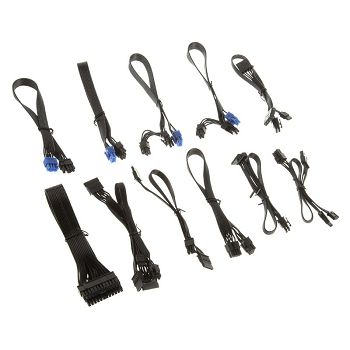 SilverStone kurzes napajanje-Kabelset für Strider, flachband - black SST-PP05-E