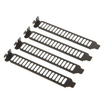 SilverStone SST-Aeroslots-BP PCI Slotblenden, 4 Stück - black SST-AEROSLOTS-BP
