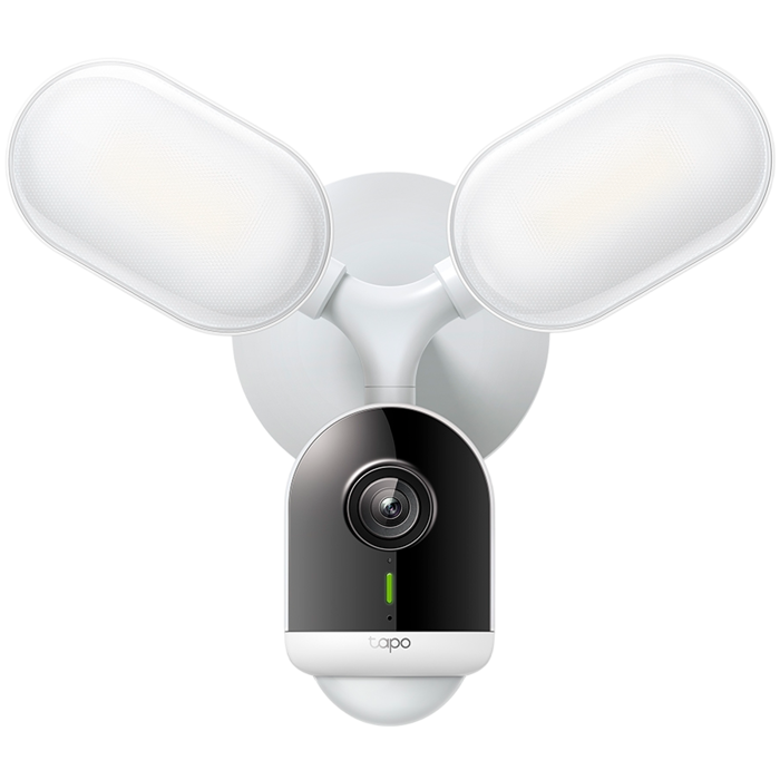 Tapo C720 Smart Floodlight Camera, 2K QHD Color Night Vision, 2 Floodlights, Night Vision: 850 nm IR LED (98 ft /29.9 m) Full-Color Night Vision, 1 MicroSD Card Slot (Up to 512GB)