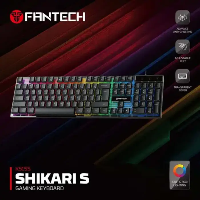 TIPKOVNICA GAMING ŽIČNA FANTECH SHIKARI S K515S CRNA 