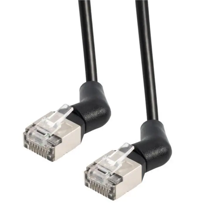 Transmedia CAT6a U FTP Patch Cable 3m black, 360° rotatable