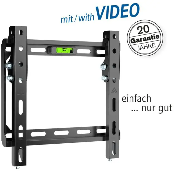Transmedia Tiltable ultra-slim TV wall mount, 13" - 43", Black