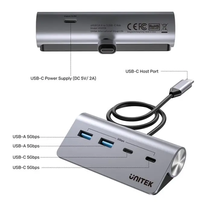 unitek-hub-usb-c-2x-usb-c-2x-usb-a-5gbps-alu-63635-perutkhub0079.webp