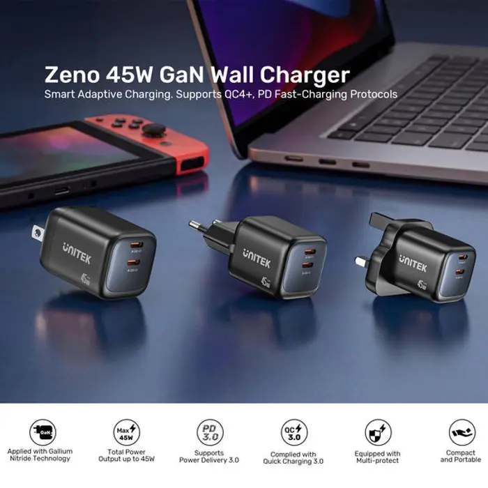 unitek-wall-charger-2x-gan-45w-2xusb-c-pd-30-qc-23567-ladutksic0040.webp