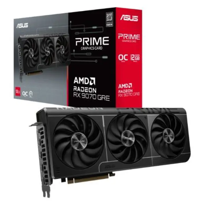 ASUS PRIME RX 9070 GRE 12GB GDDR6, PRIME-RX9070GRE-O12G
