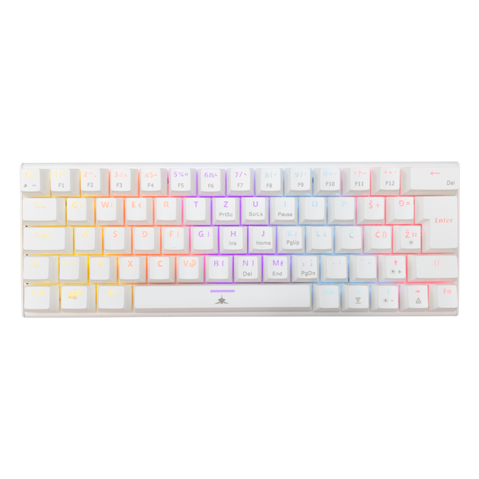 WHITE SHARK gaming tipkovnica GK-002212V2 WAKIZASHI-2 bijela pl.sw.