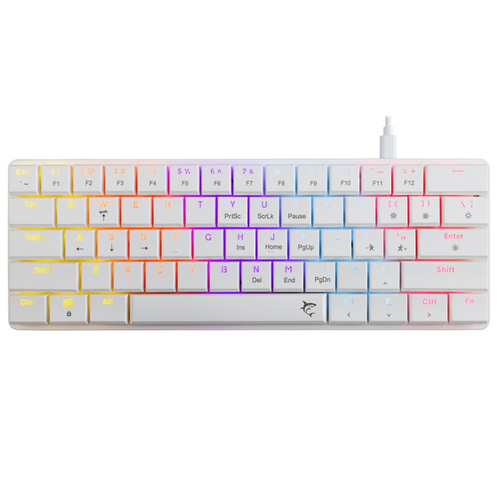 WHITE SHARK gaming tipkovnica GK-006111 NAGAMAKI bijela crv.sw. US