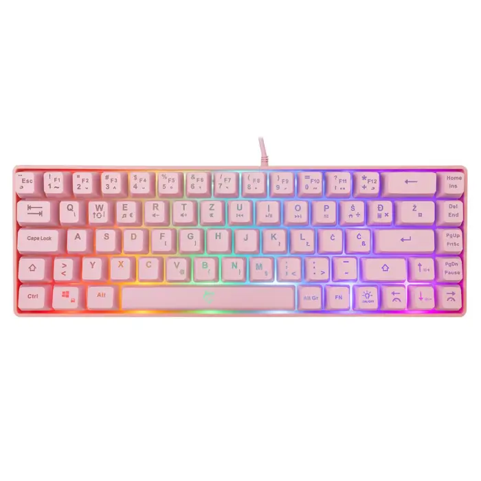 WHITE SHARK gaming tipkovnica GK-2201 RONIN roza