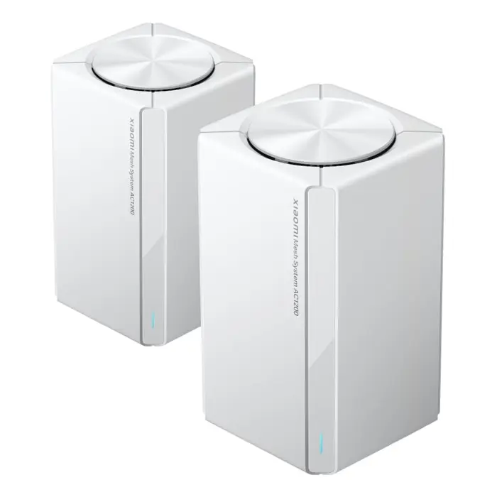 Xiaomi Mesh System | AC1200 EU (2-pack) | 802.11ac | 867 Mbit/s | 10/100/1000 Mbit/s | Ethernet LAN (RJ-45) ports 2 | Mesh Support Yes | MU-MiMO No | No mobile broadband | Antenna type Internal