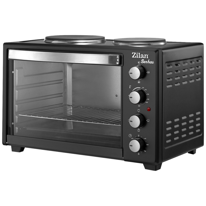 Zilan Mini pećnica, 2 grijače ploče, 45 l, 3200 W, crna - ZLN2935