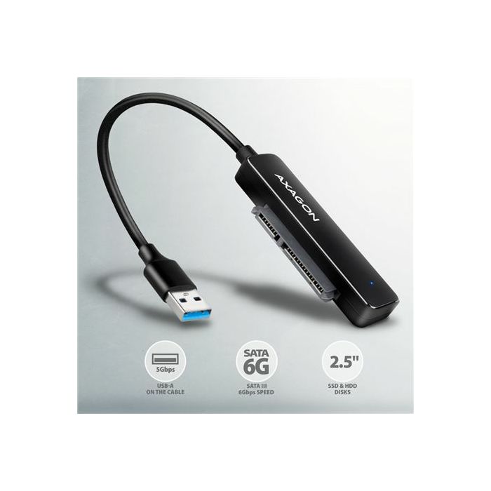 HDD DOD Ladica 2.5" SATA -> USB3.2, Black, ADSA-FP2A, AXA