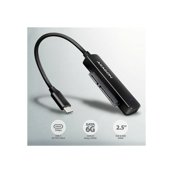 HDD DOD Ladica 2.5" SATA -> USB3.2, Black, ADSA-FP2C, AXA