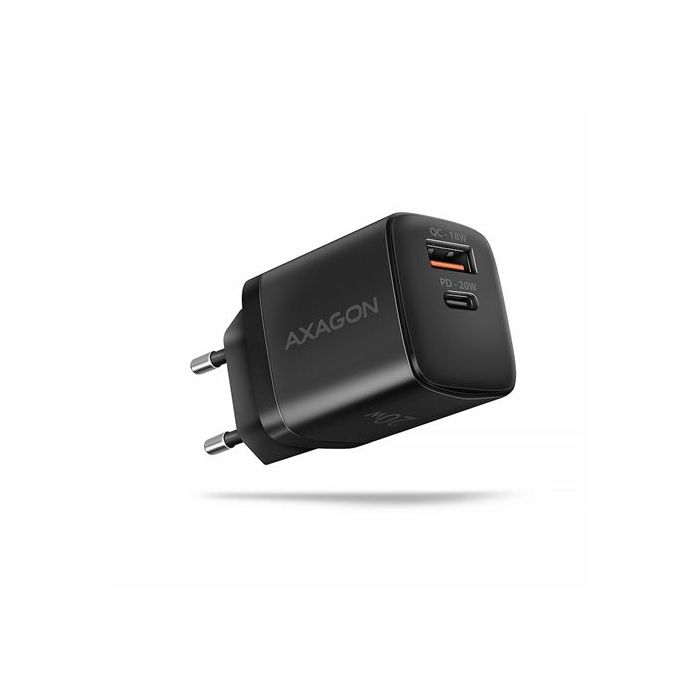 AXAGON ACU-PQ20 zidni punjač 1 x QC 4+ i 1 x Type C, 20W, crni