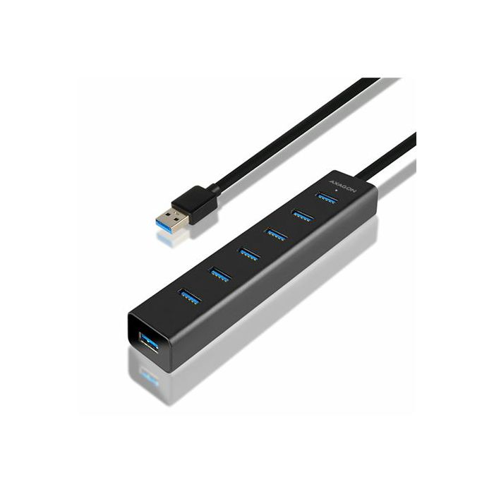AXAGON HUE-SA7BP 7x USB3.0 Hub, Charging + AC Adapter