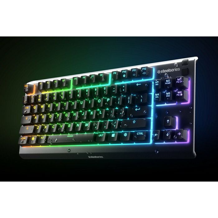 Tipkovnica STEELSERIES Apex 3 TKL, US layout, crna, USB