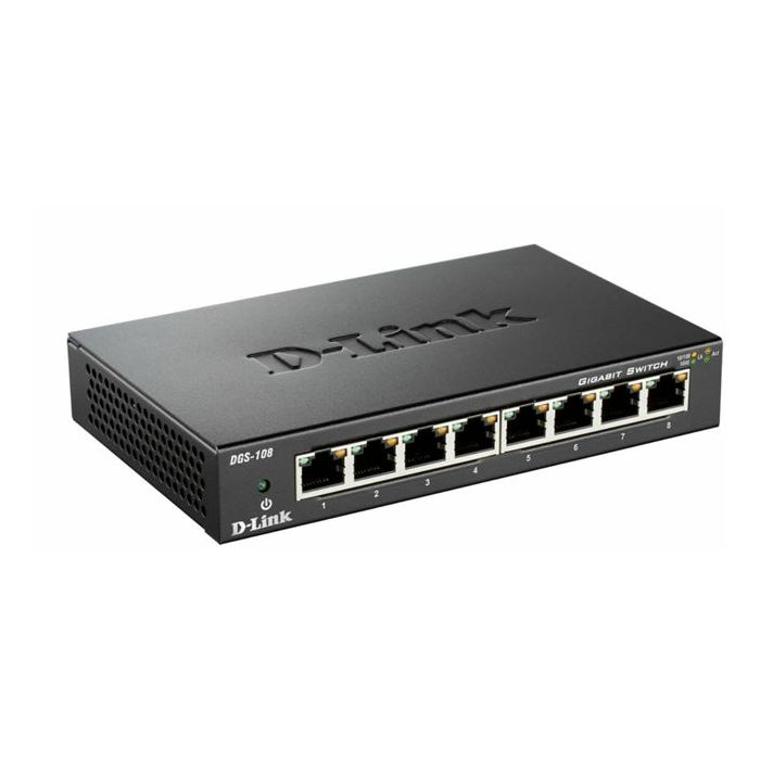 D-Link switch neupravljivi, DGS-108/E (metalno kućište)