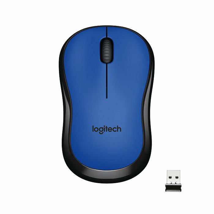 Miš LOGITECH M220 Silent, optički, bežični, plavi, USB