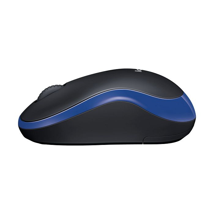 Miš LOGITECH M185, optički, bežični, 1000dpi, crno-plavi