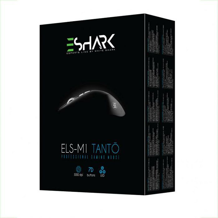 ESHARK profesionalni RGB gaming miš ESL-M1 TANTO crni 5000dpi
