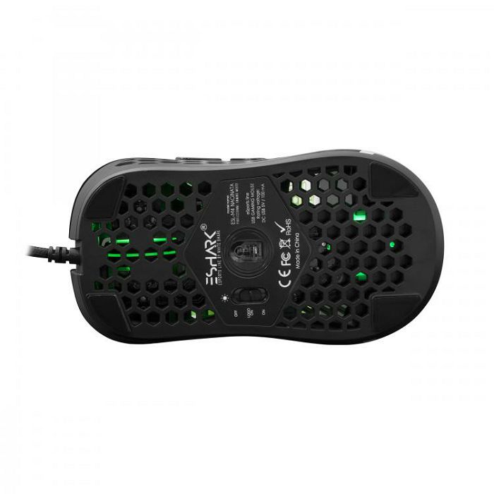 WHITE SHARK Premium RGB gaming miš ESL-M4 NAGINATA crni 16.000dpi + POKLON gaming podloga