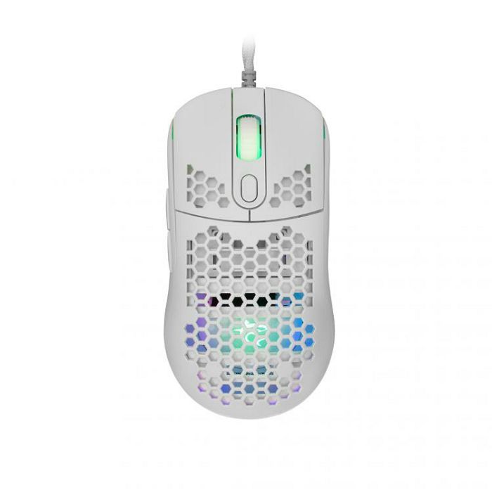 WHITE SHARK RGB gaming miš GALAHAD bijeli 6400dpi