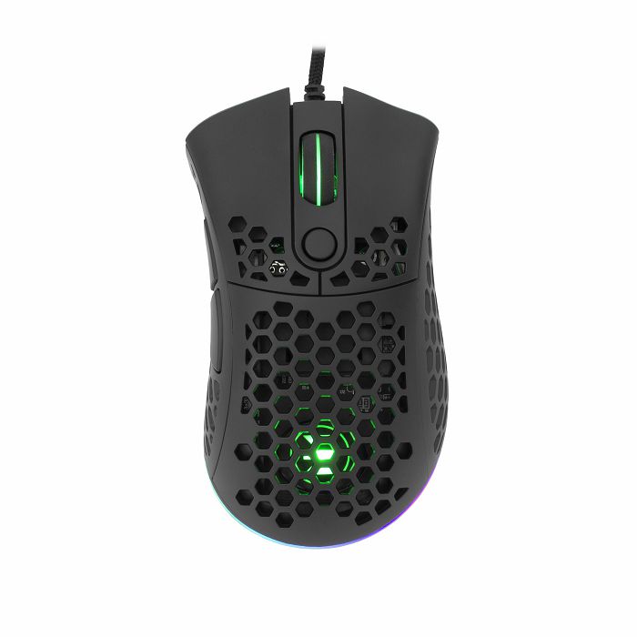 ESHARK profesionalni RGB gaming miš ESL-M6 SHURIKEN crni 19.000dpi + POKLON gaming podloga