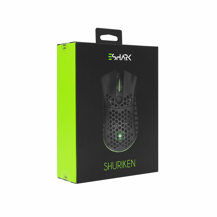 ESHARK profesionalni RGB gaming miš ESL-M6 SHURIKEN crni 19.000dpi + POKLON gaming podloga