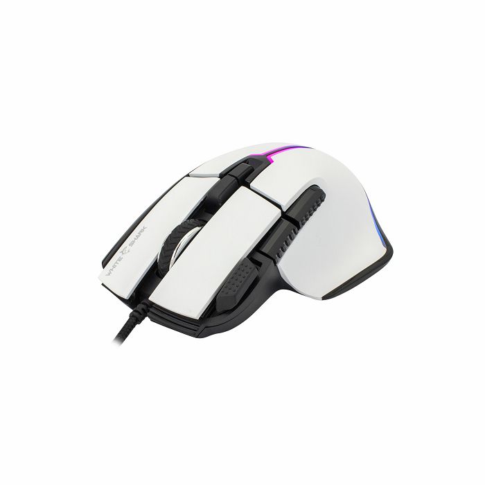 WHITE SHARK RGB gaming miš GM-9006 MARROK bijeli 12.000dpi