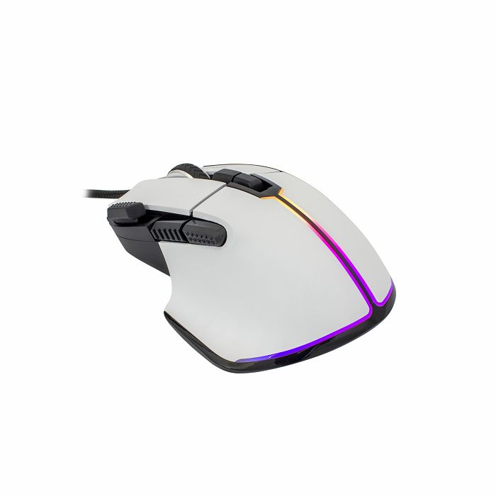 WHITE SHARK RGB gaming miš GM-9006 MARROK bijeli 12.000dpi