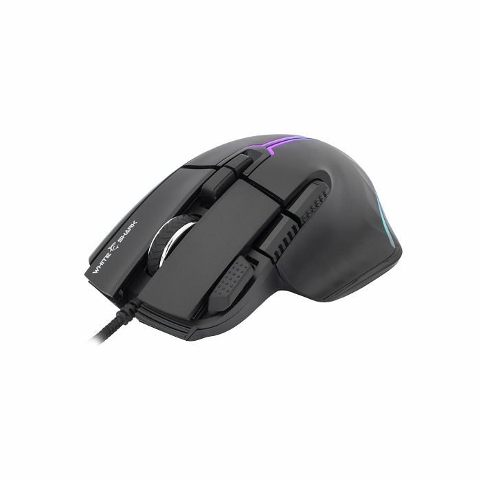 WHITE SHARK RGB gaming miš GM-9006 MARROK crni 12.000dpi