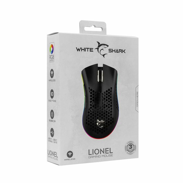 WHITE SHARK RGB gaming bežični miš WGM-5012 LIONEL 10.000dpi crni