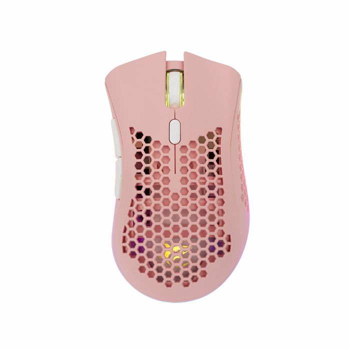 WHITE SHARK RGB gaming bežični miš WGM-5012 LIONEL 10.000dpi rozi