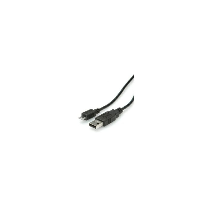 Roline USB2.0 kabel TIP A(M) na Micro B(M), 1.8m, crni