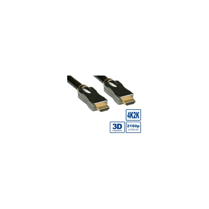 Roline HDMI Ultra HD kabel sa mrežom, M/M, 5.0m