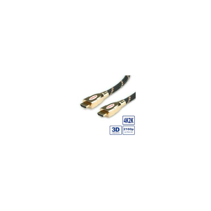 Roline GOLD HDMI Ultra HD kabel sa mrežom, M/M, 2.0m