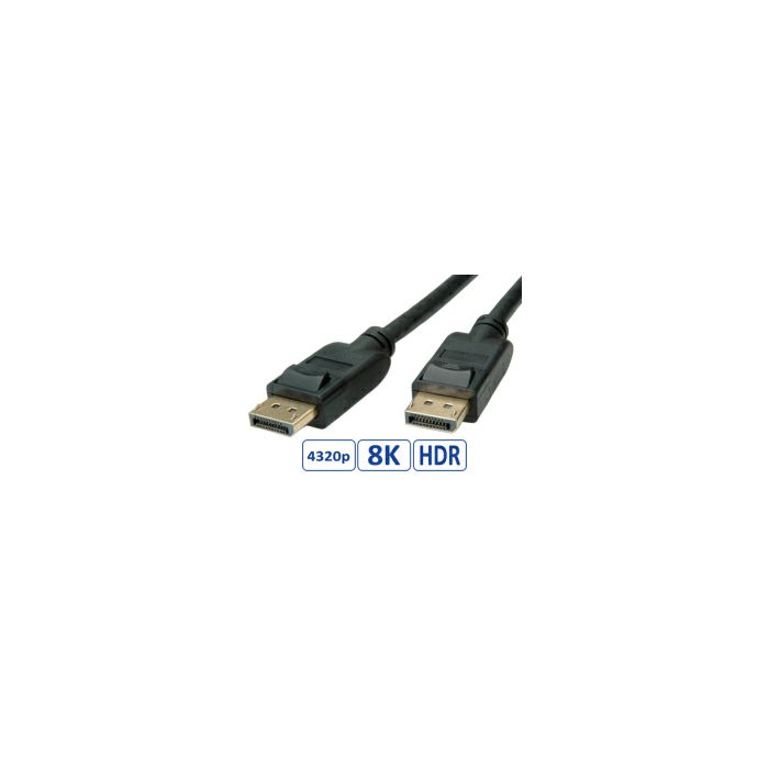 Roline DisplayPort kabel v1.4, DP-DP M/M, 8K, 5.0m, crni