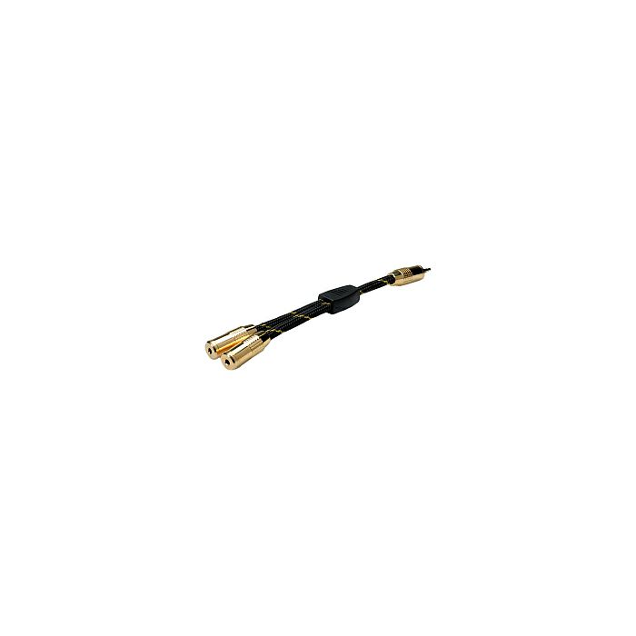 Roline GOLD adapter kabel 3.5mm Stereo, 1×M/2×F, 0.15m