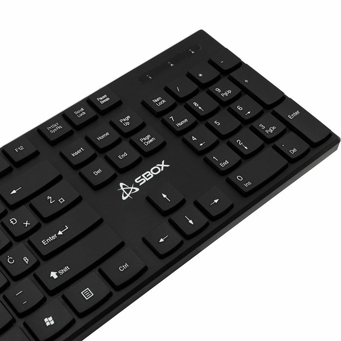 SBOX žičana standardna tipkovnica K-123 HR