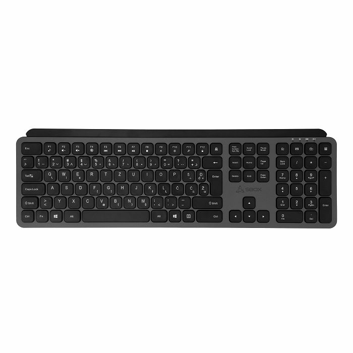 SBOX bežična tipkovnica WK-26 HR crno/siva