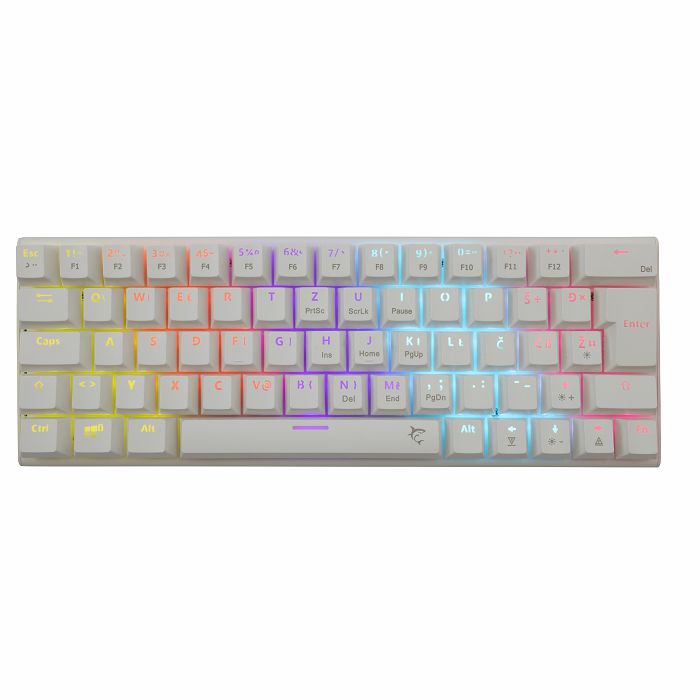 WHITE SHARK gaming mehanička tipkovnica GK-002212 WAKIZASHI bijela crv.sw