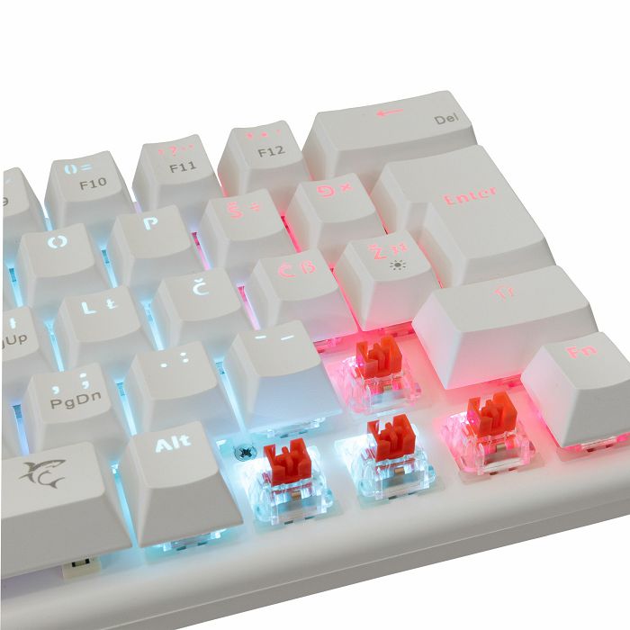 WHITE SHARK gaming mehanička tipkovnica GK-002212 WAKIZASHI bijela crv.sw