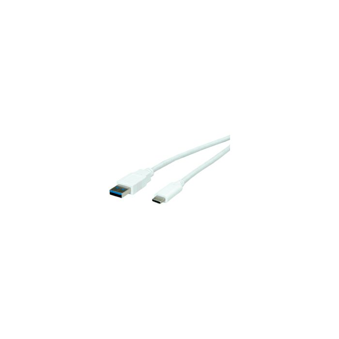 Roline VALUE USB3.0 kabel, A-C, M/M, 0.5m, bijeli