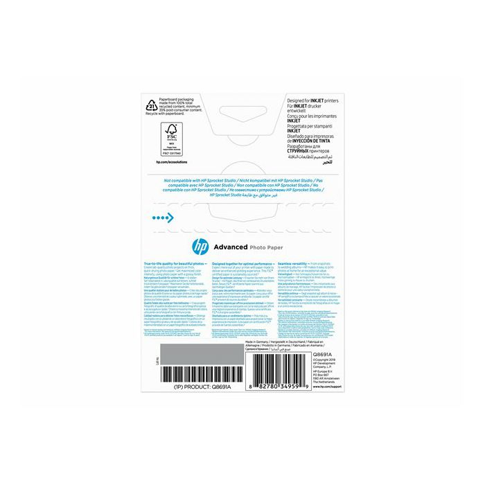 HP Advanced Photo Paper glossy 25sheet