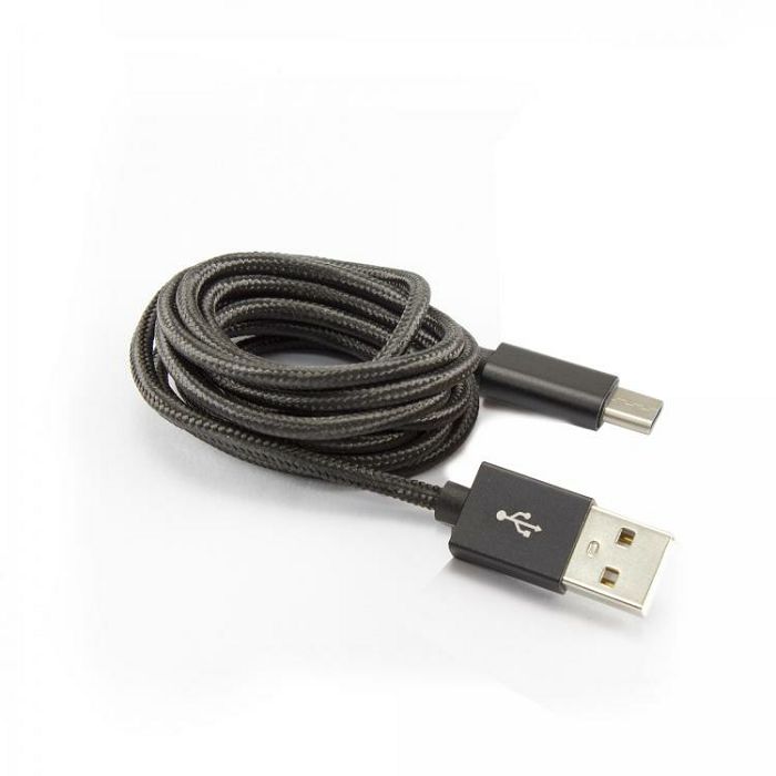 BIT FORCE presvučeni kabel USB A-USB C M/M 1,5m crni