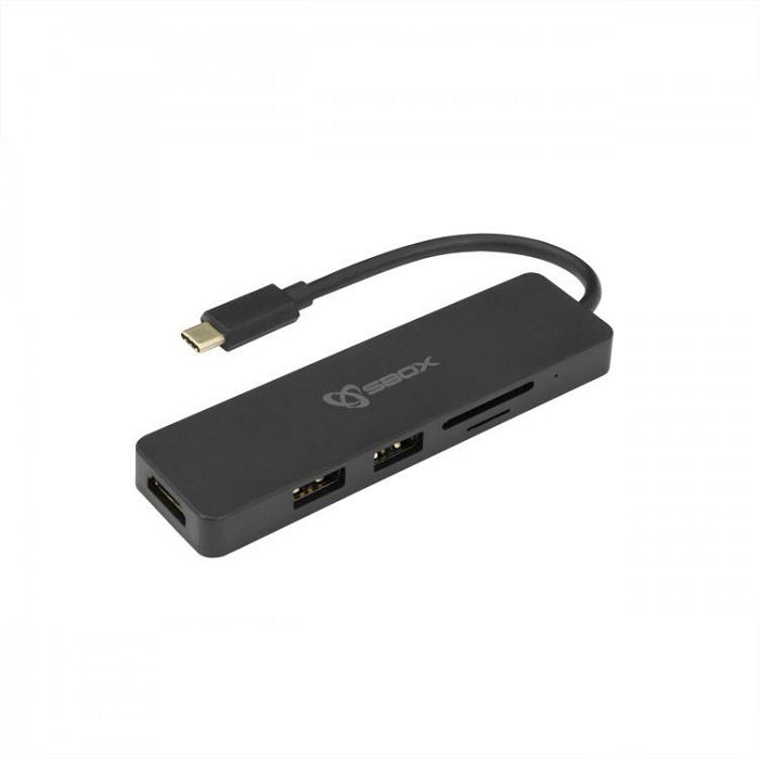 SBOX 5u1 adapter USB-C - HDMI/USB-3.0/SD+TF, TCA-51