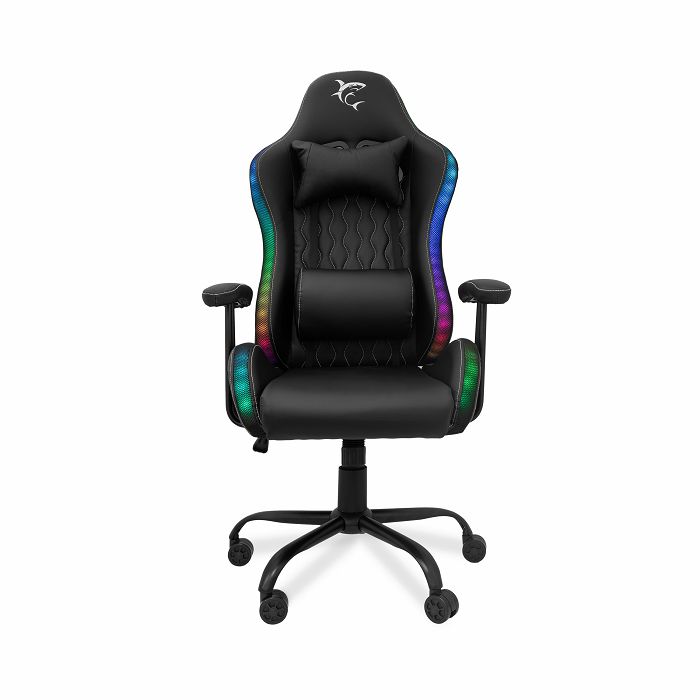 WHITE SHARK RGB gaming stolica INDIANAPOLIS crna